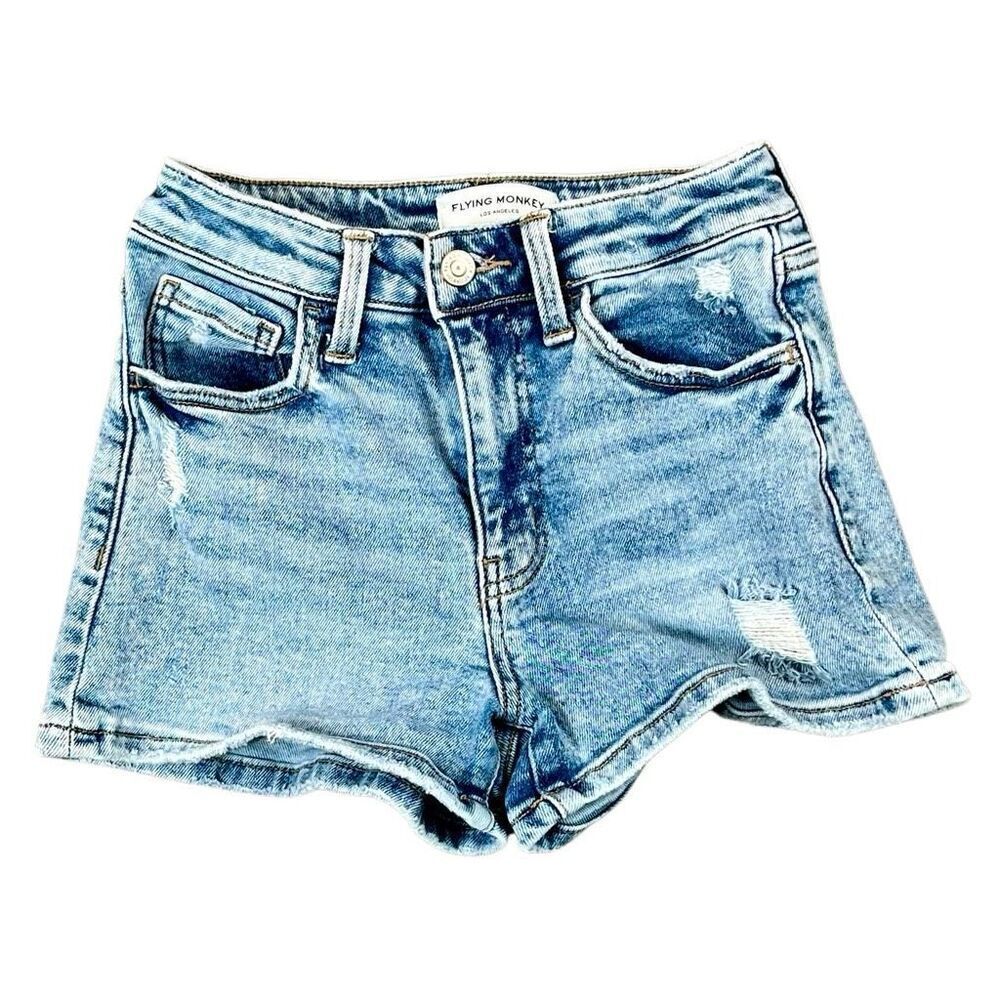 Flying Monkey Distressed Denim Shorts 24 Women’s 0